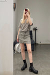 BORIS BIDJAN SABERI skirt WSKIRT1 FTS10001 light grey
